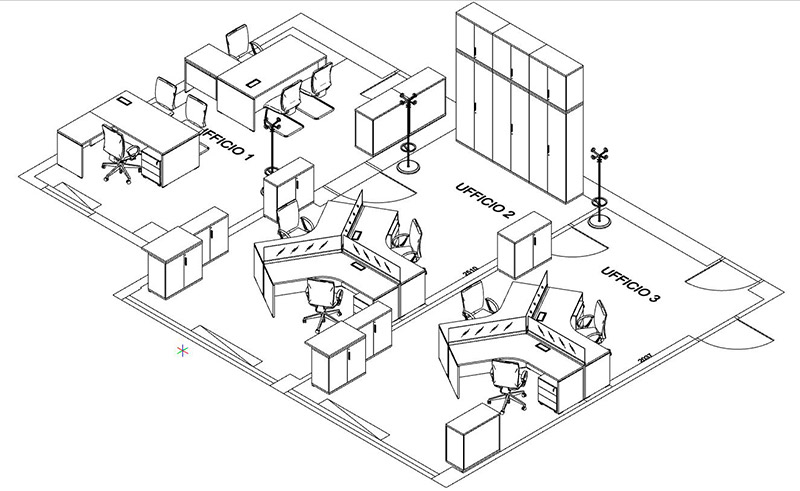 Arredo ufficio chiavi in mano con rendering gratuito